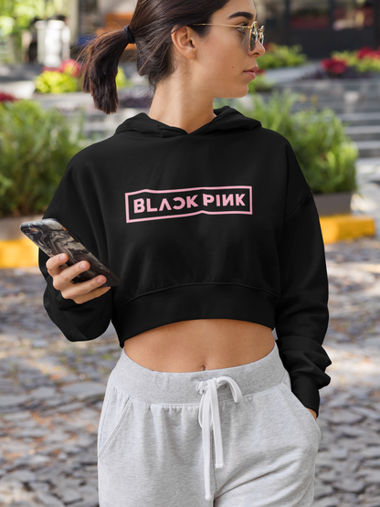 BLACK PINK - PREMIUM CROP HOODIE