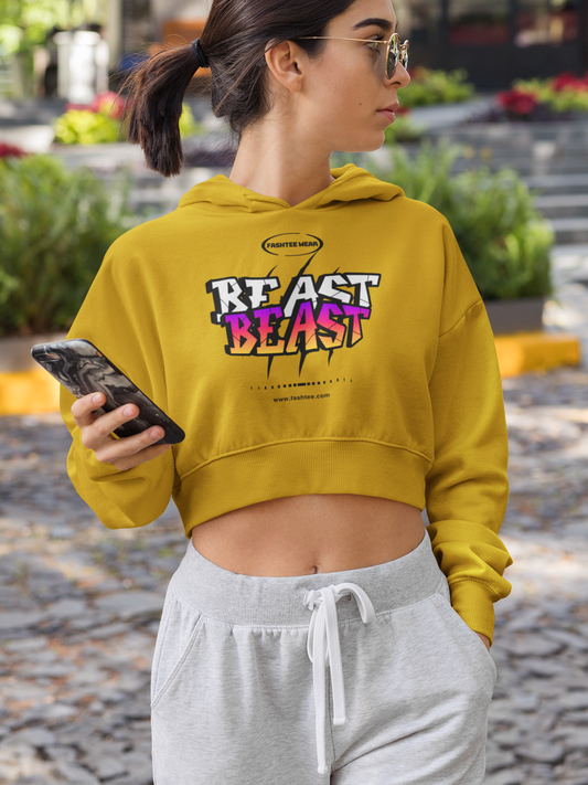 BEAST - PREMIUM CROP HOODIE