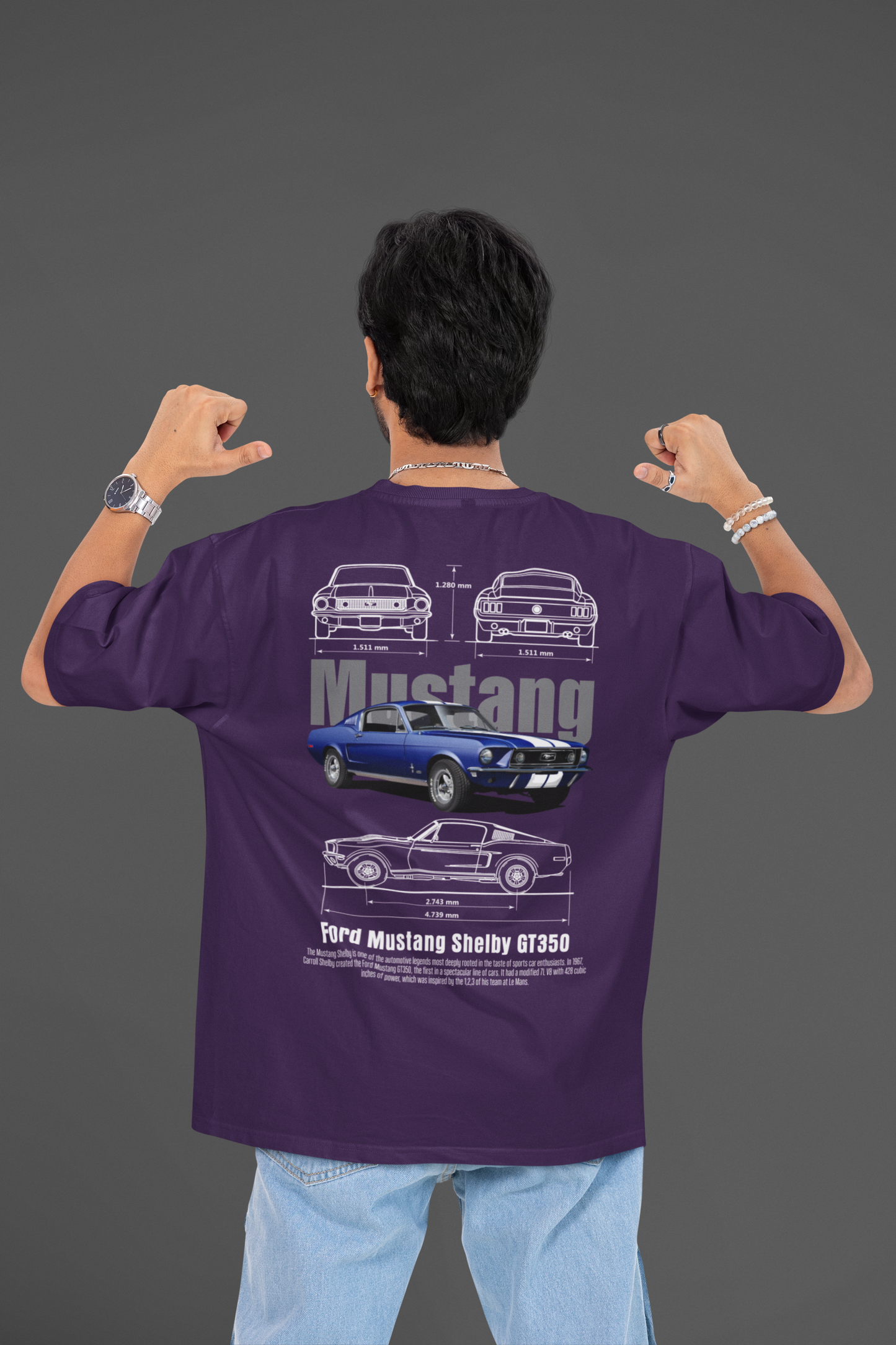 FORD MUSTANG GT 350 - PREMIUM OVERSIZED TSHIRT