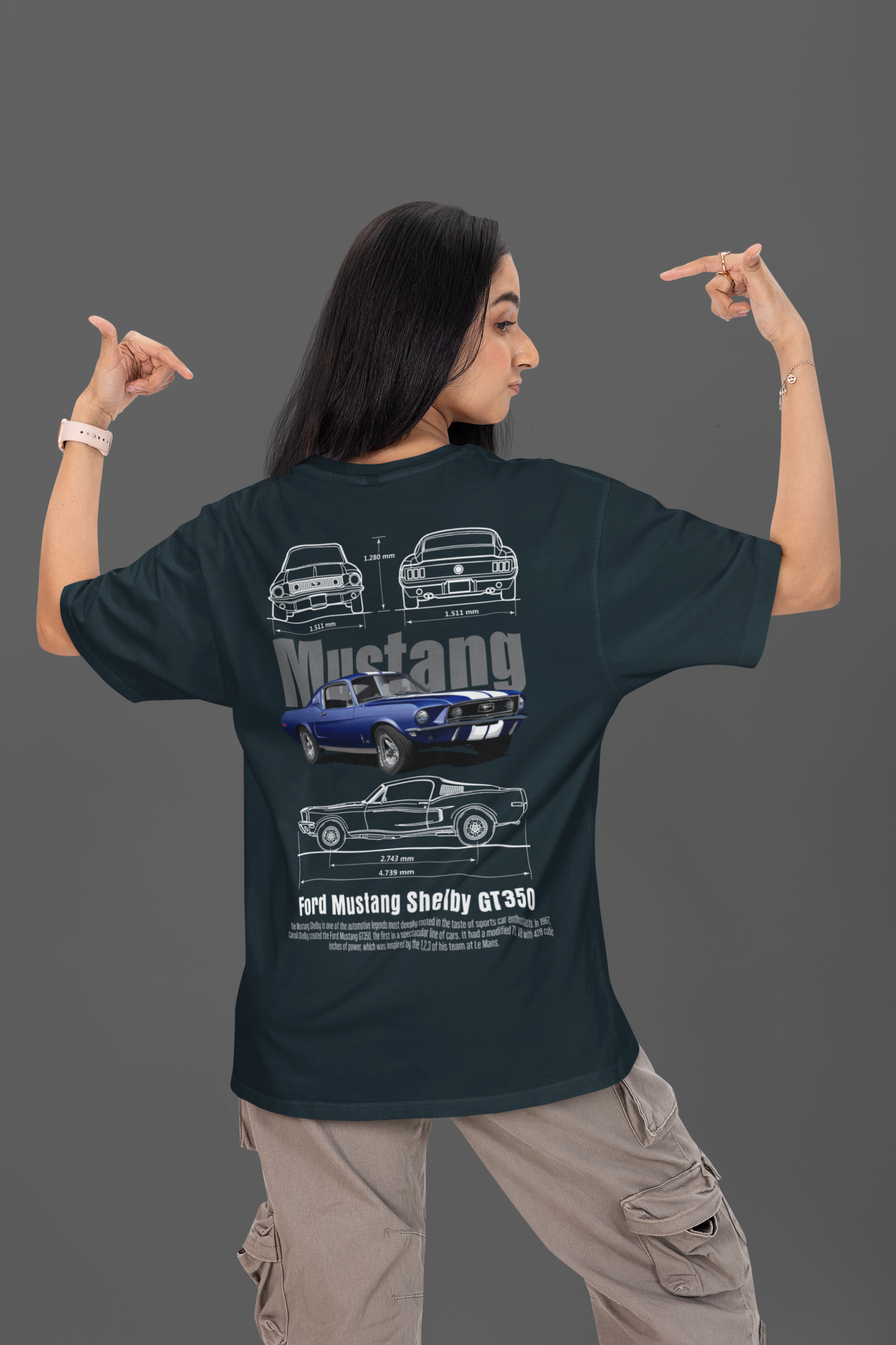 FORD MUSTANG GT 350 - PREMIUM OVERSIZED TSHIRT