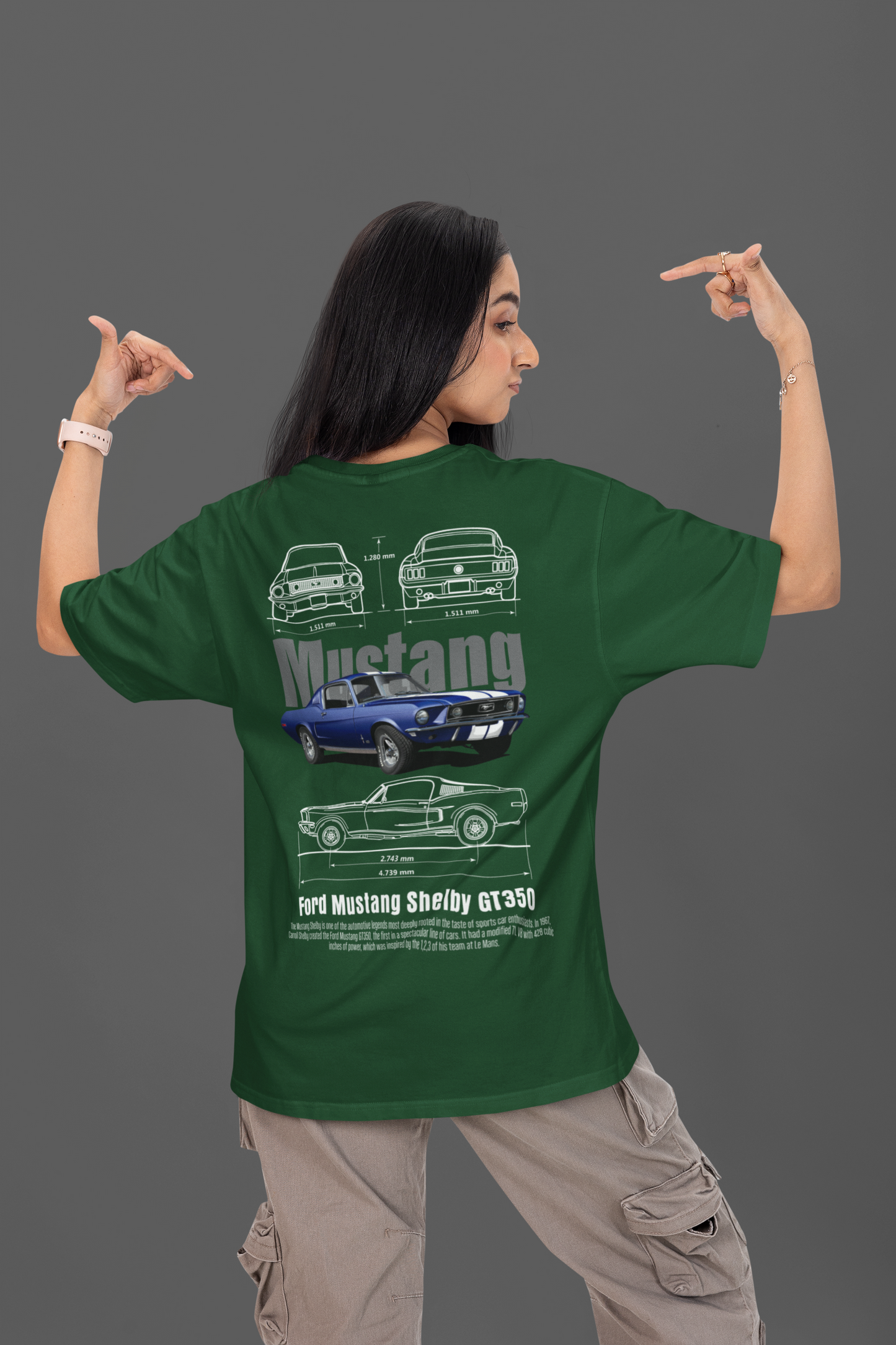 FORD MUSTANG GT 350 - PREMIUM OVERSIZED TSHIRT