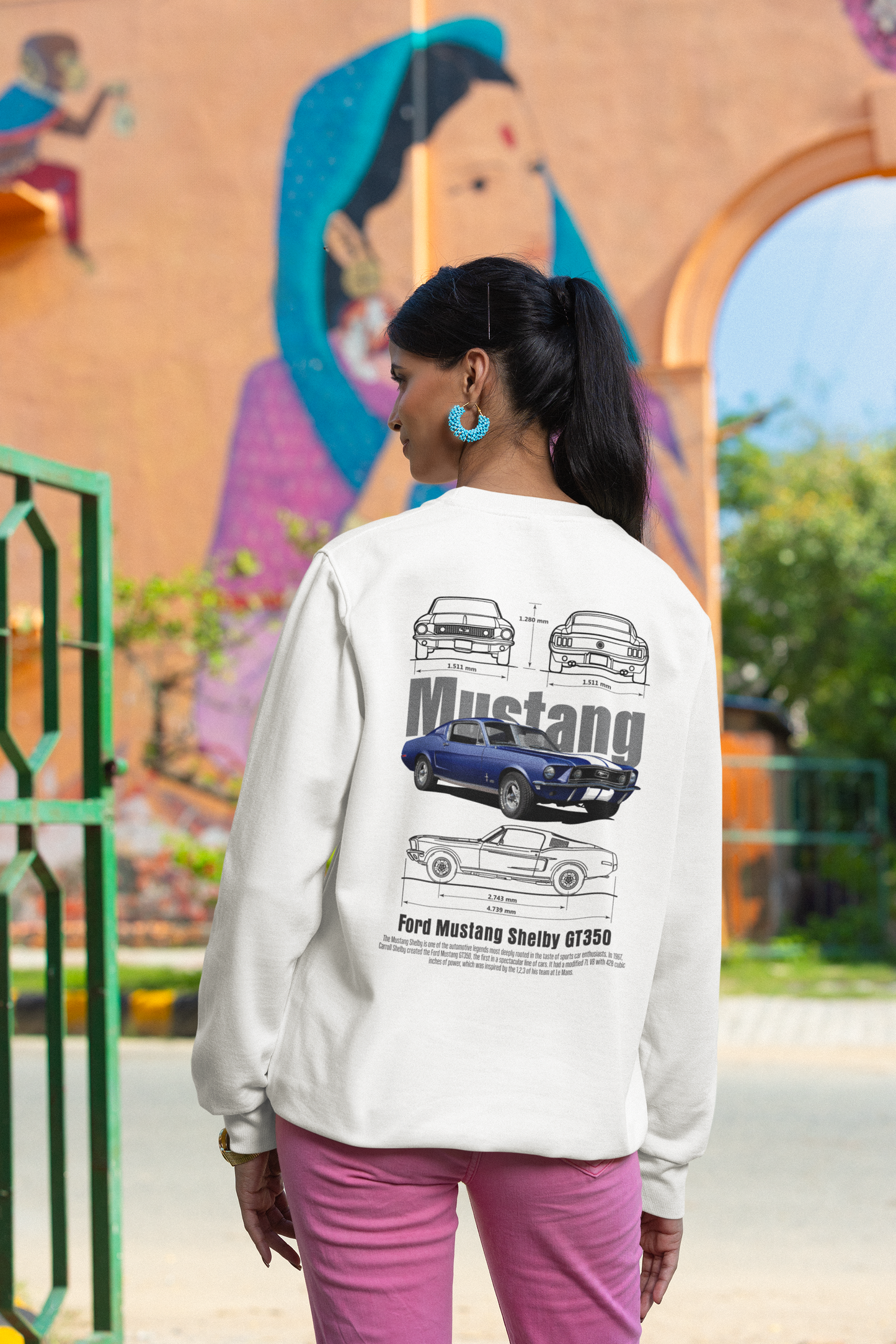 FORD MUSTANG GT 350 - PREMIUM WOMEN SWEATSHIRT