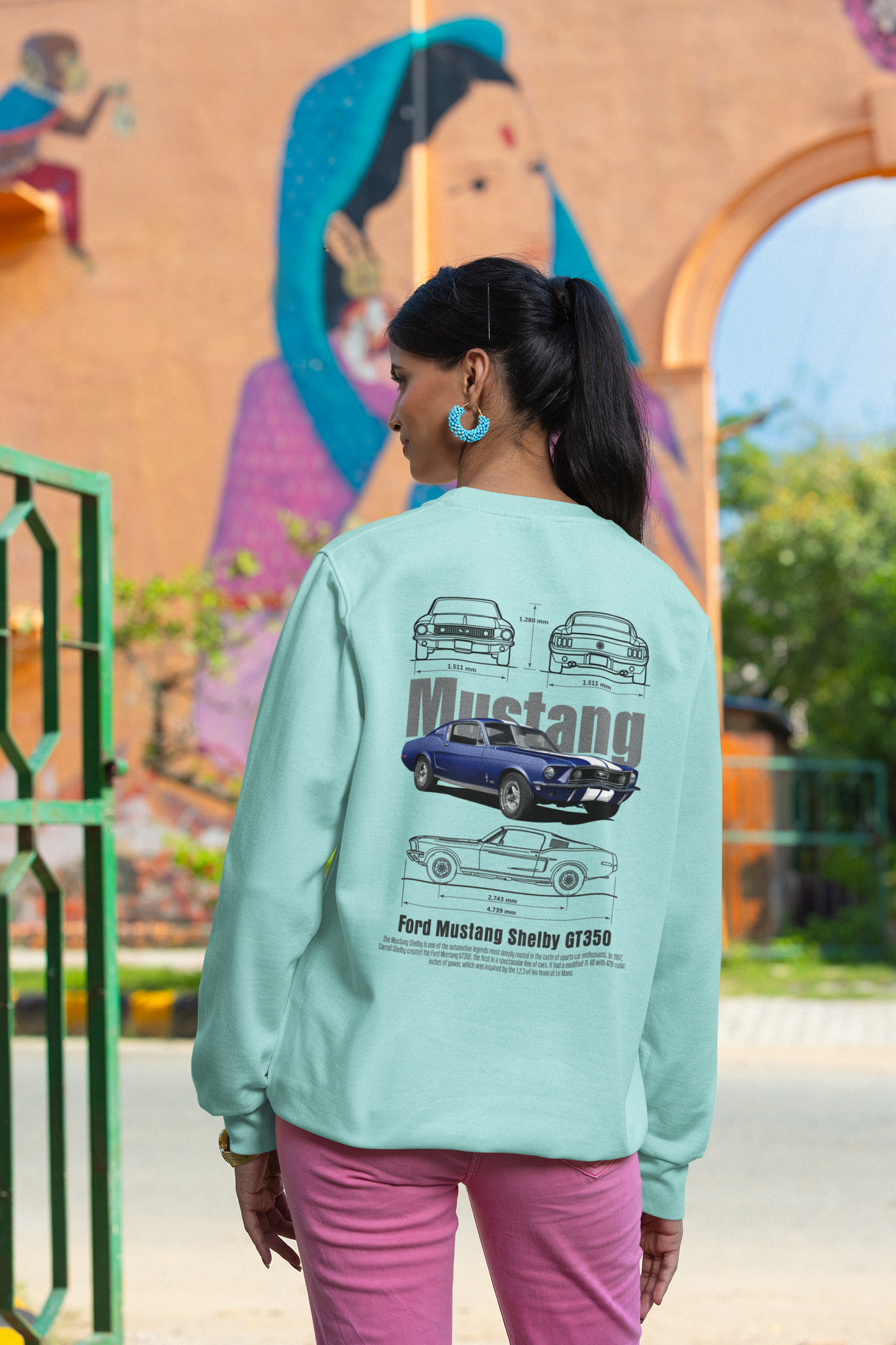 FORD MUSTANG GT 350 - PREMIUM WOMEN SWEATSHIRT