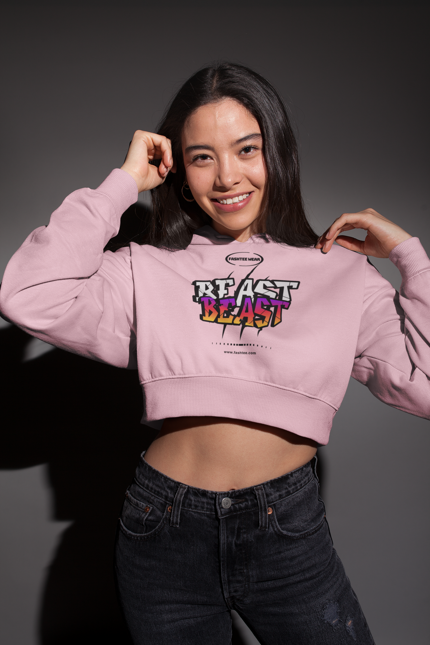 BEAST - PREMIUM CROP HOODIE