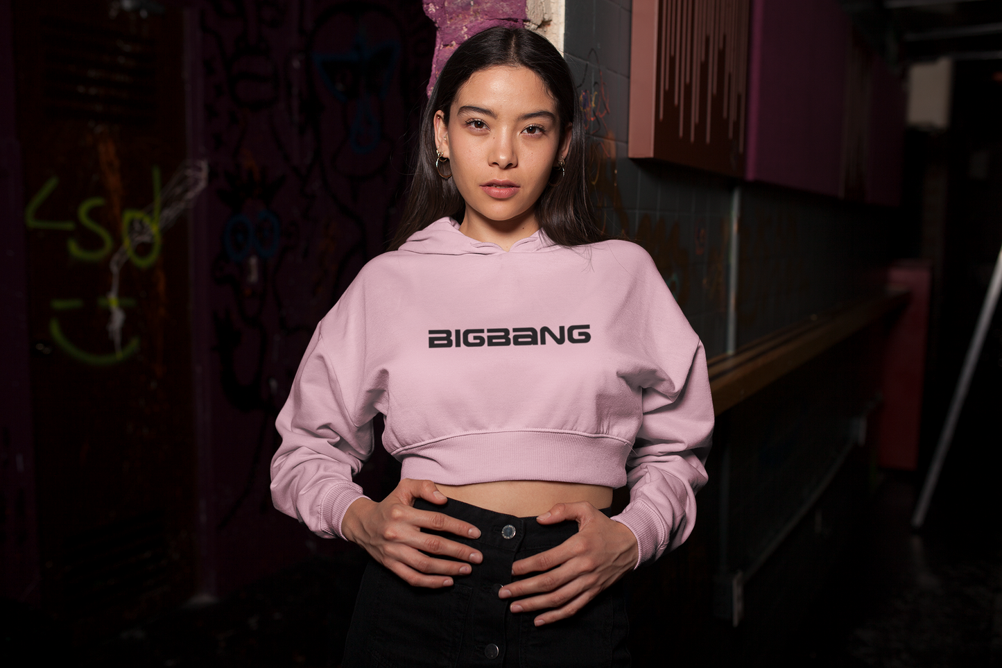 BIGBANG - PREMIUM CROP HOODIE