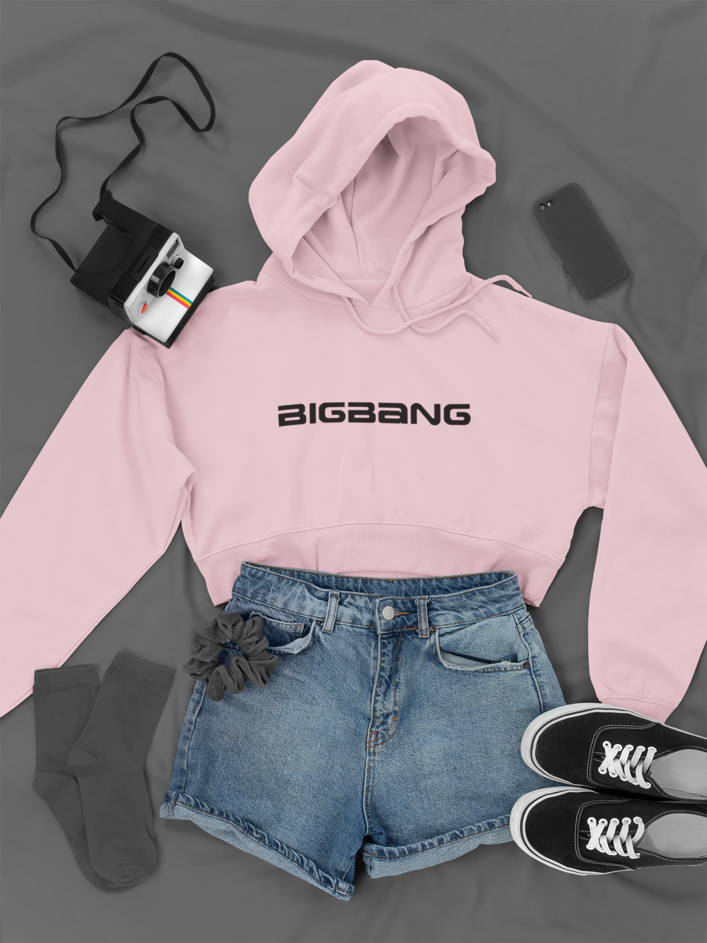 BIGBANG - PREMIUM CROP HOODIE