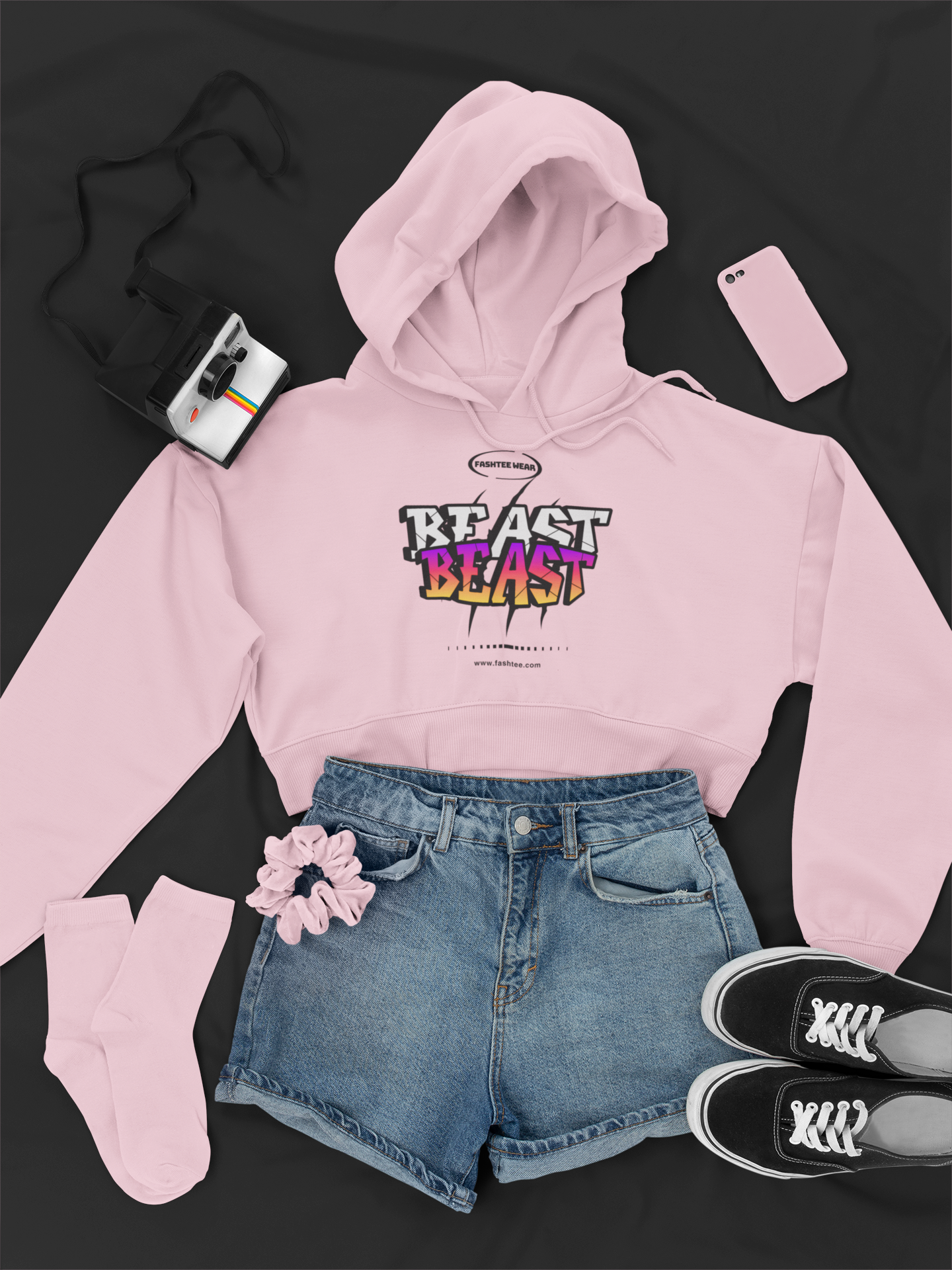 BEAST - PREMIUM CROP HOODIE