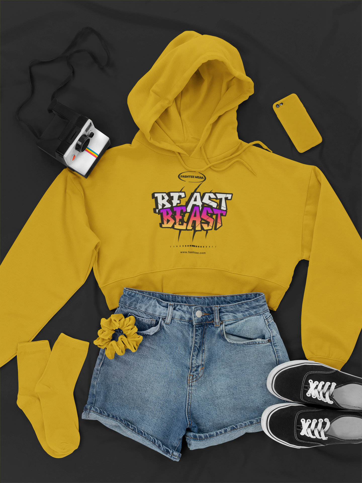 BEAST - PREMIUM CROP HOODIE