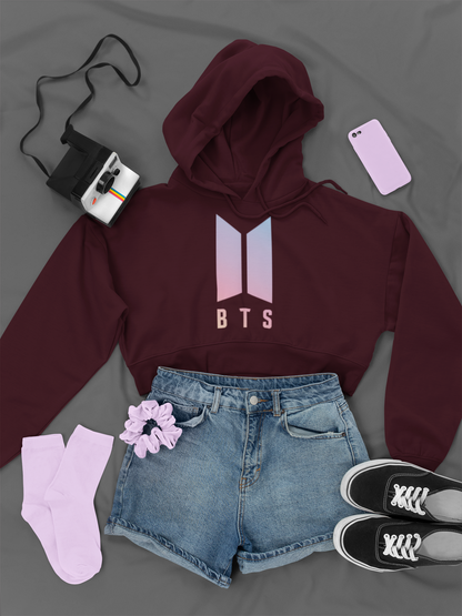 BTS - PREMIUM CROP HOODIE