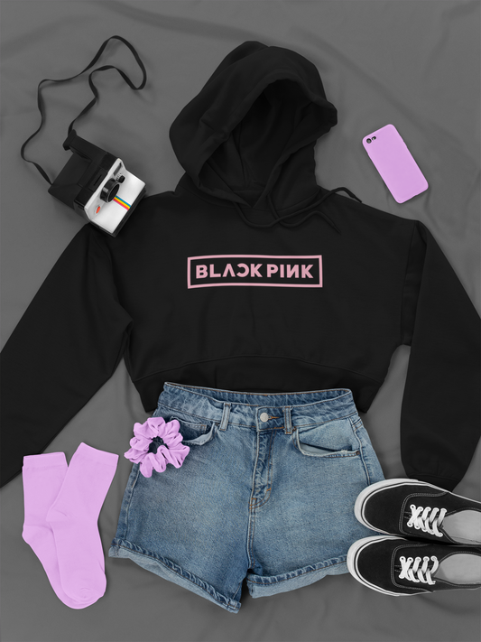 BLACK PINK - PREMIUM CROP HOODIE