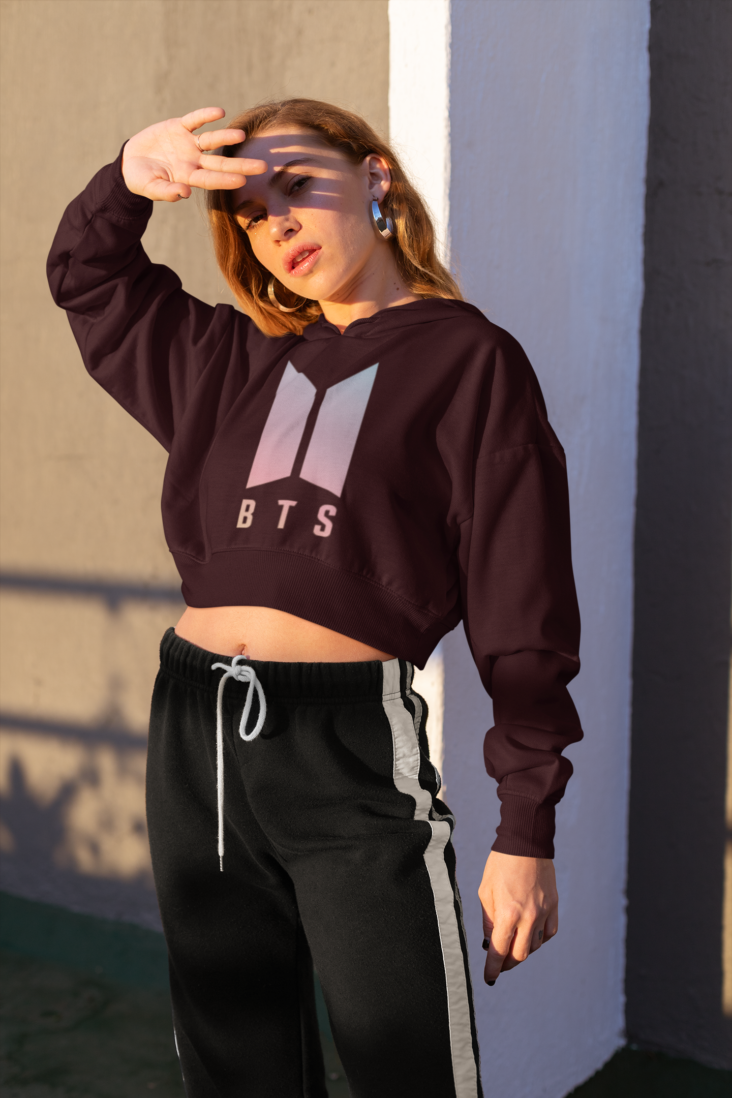 BTS - PREMIUM CROP HOODIE