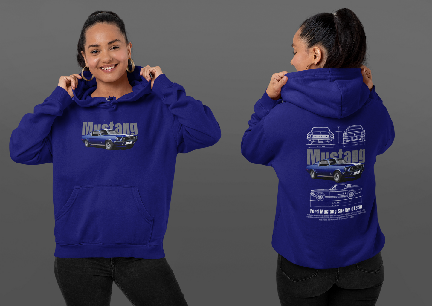 FORD MUSTANG GT 350 - PREMIUM WOMEN HOODIE