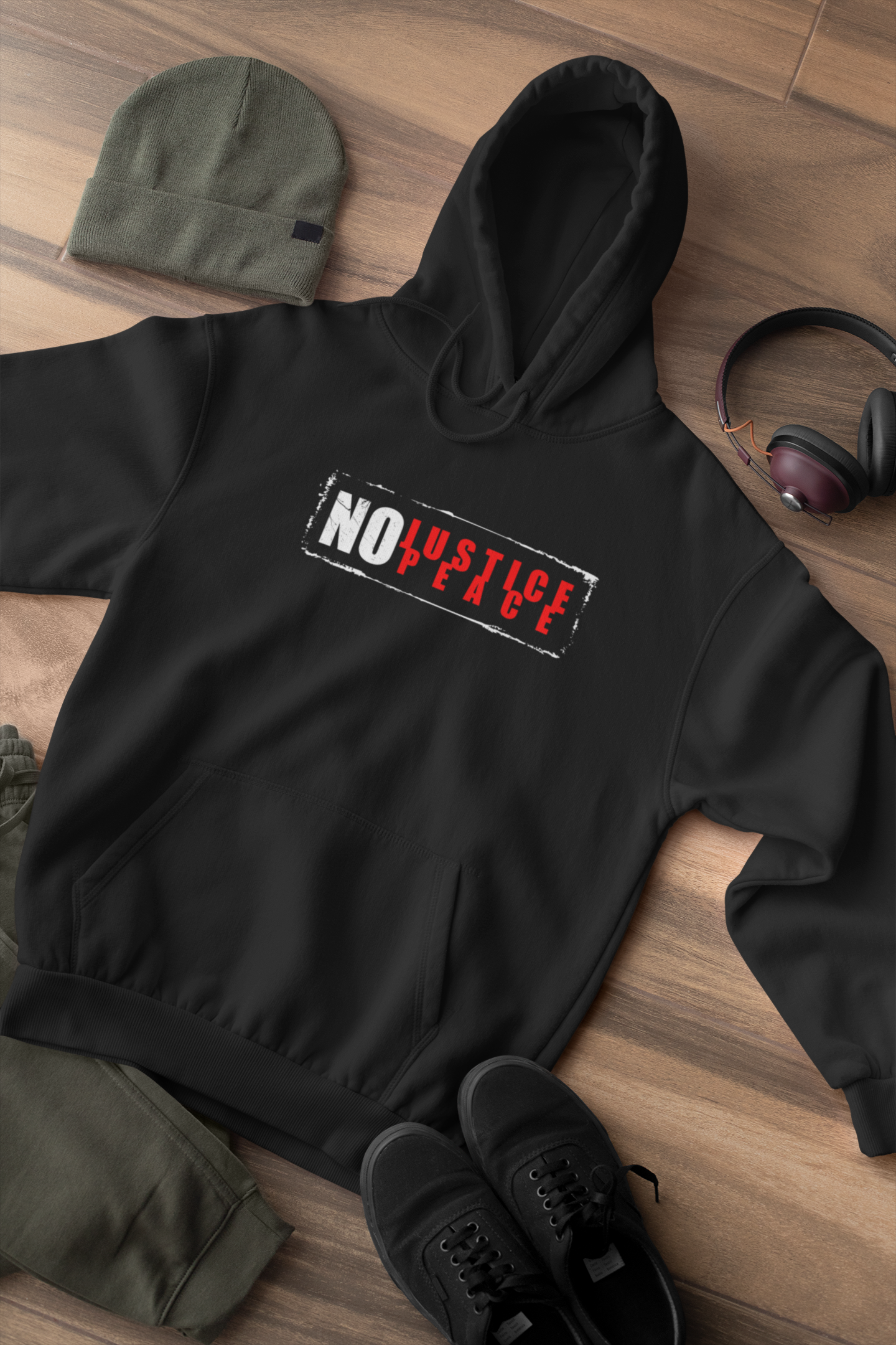 NO JUSTICE NO PEACE - PREMIUM UNISEX HOODIE