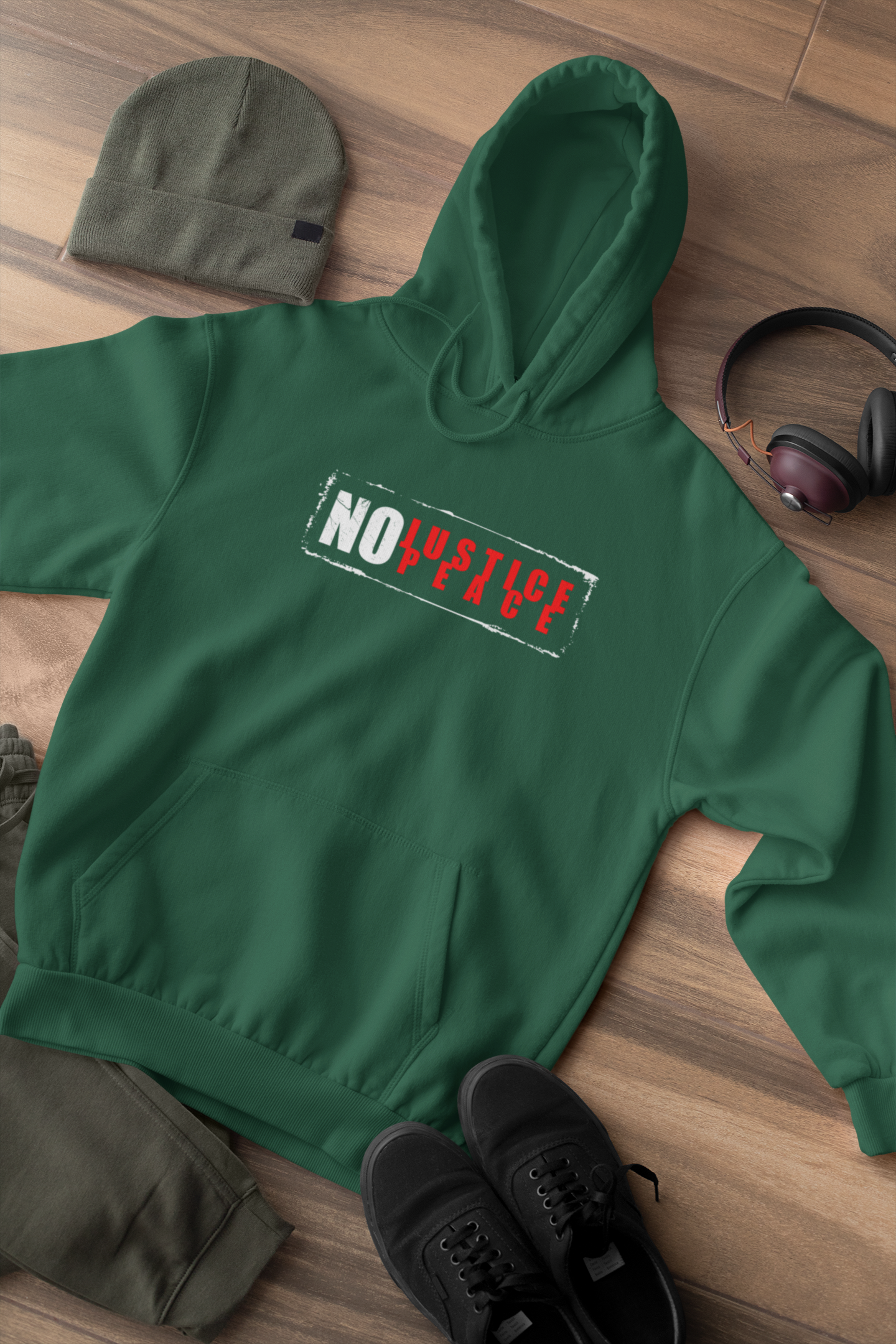 NO JUSTICE NO PEACE - PREMIUM UNISEX HOODIE