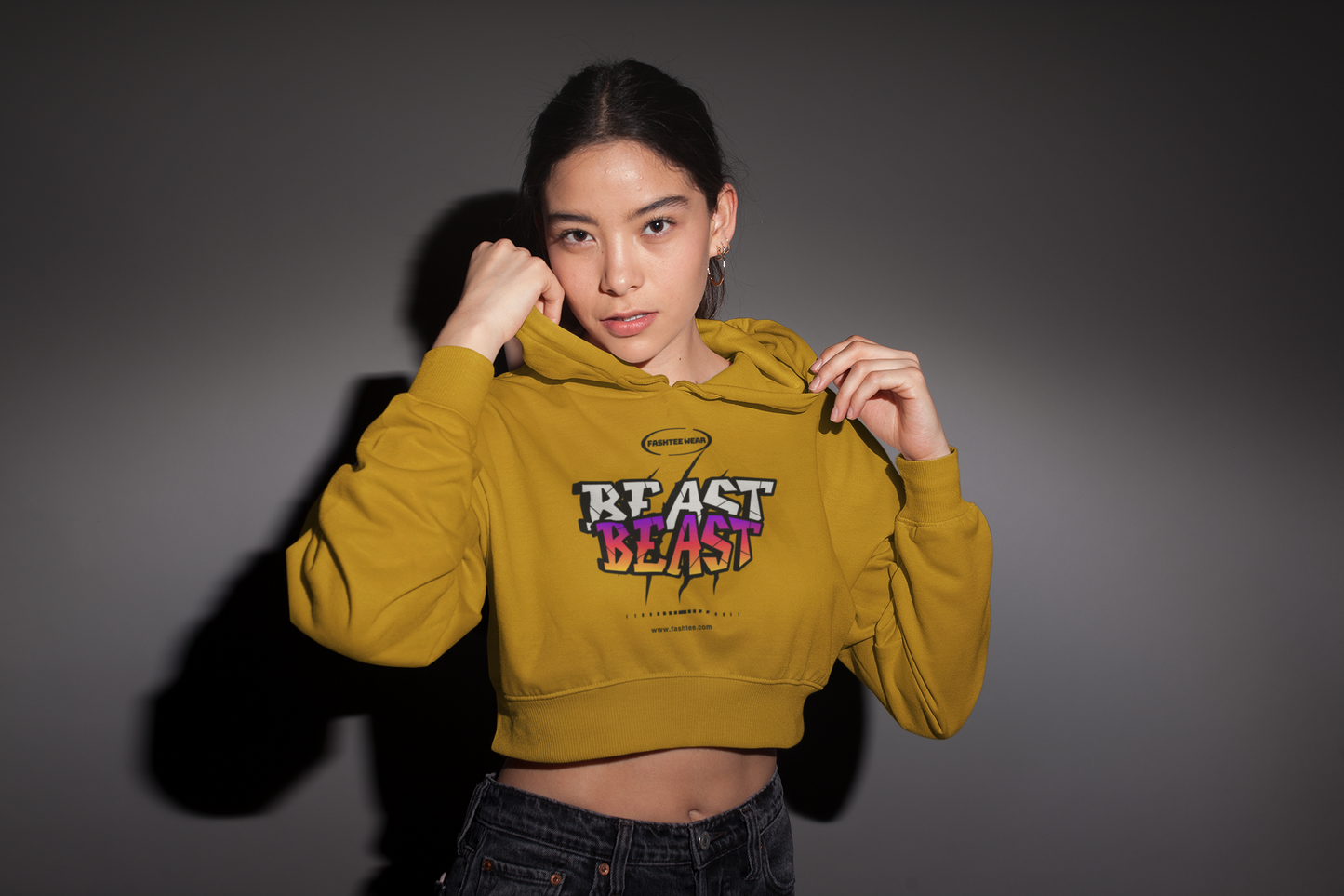 BEAST - PREMIUM CROP HOODIE