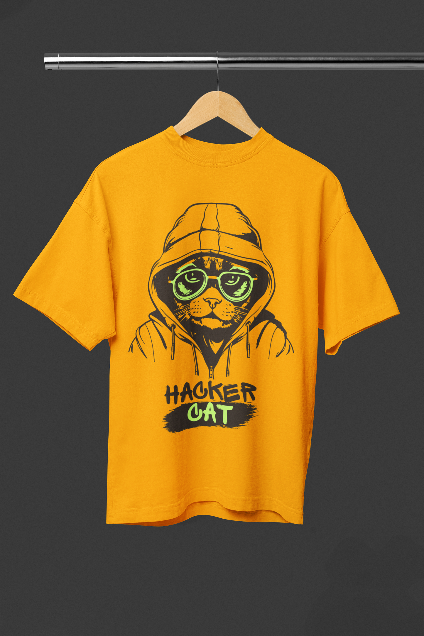 HACKER CAT OVERSIZED UNISEX T-SHIRT