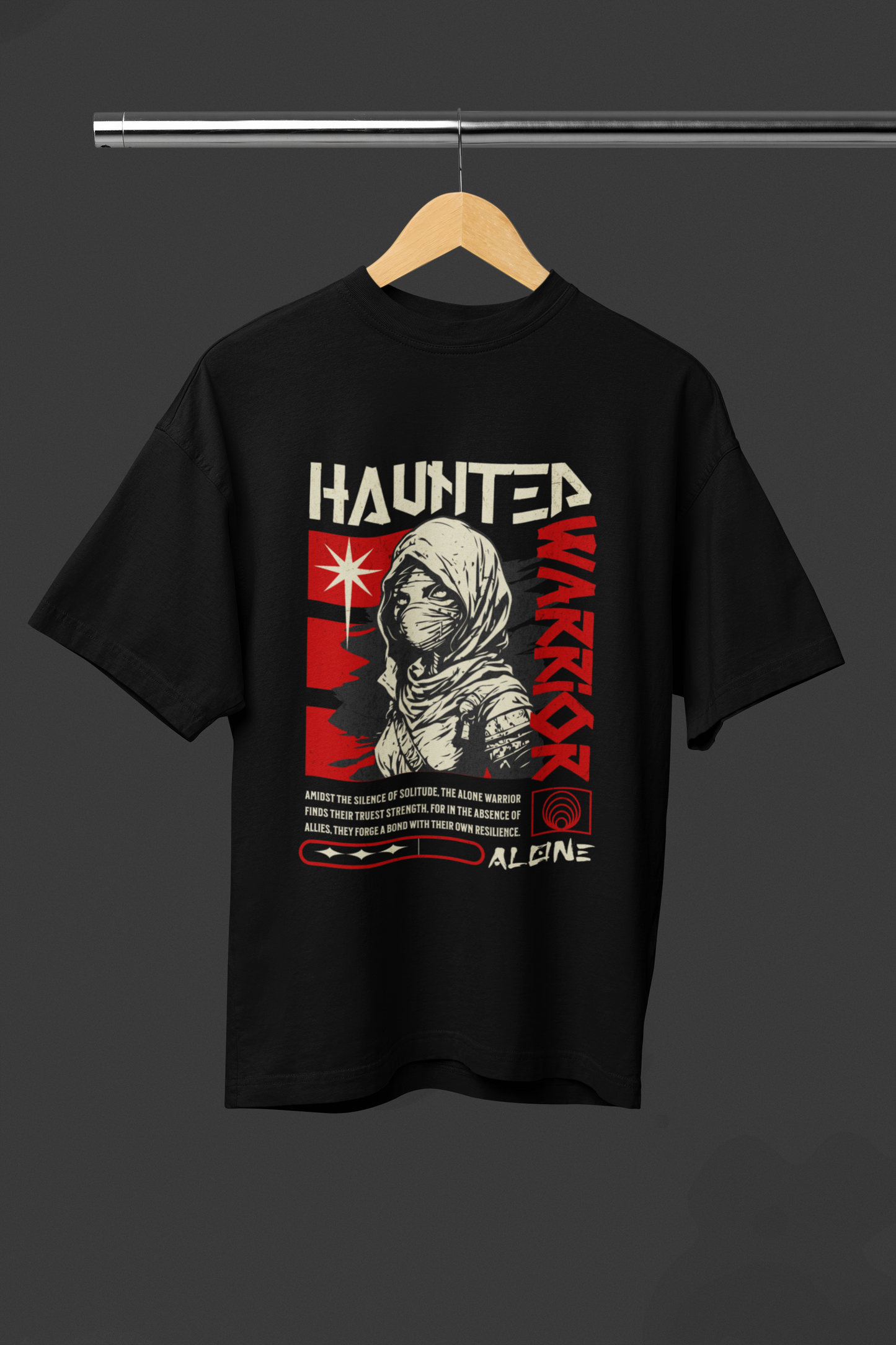 HAUNTED WARRIOR OVERSIZED UNISEX T-SHIRT