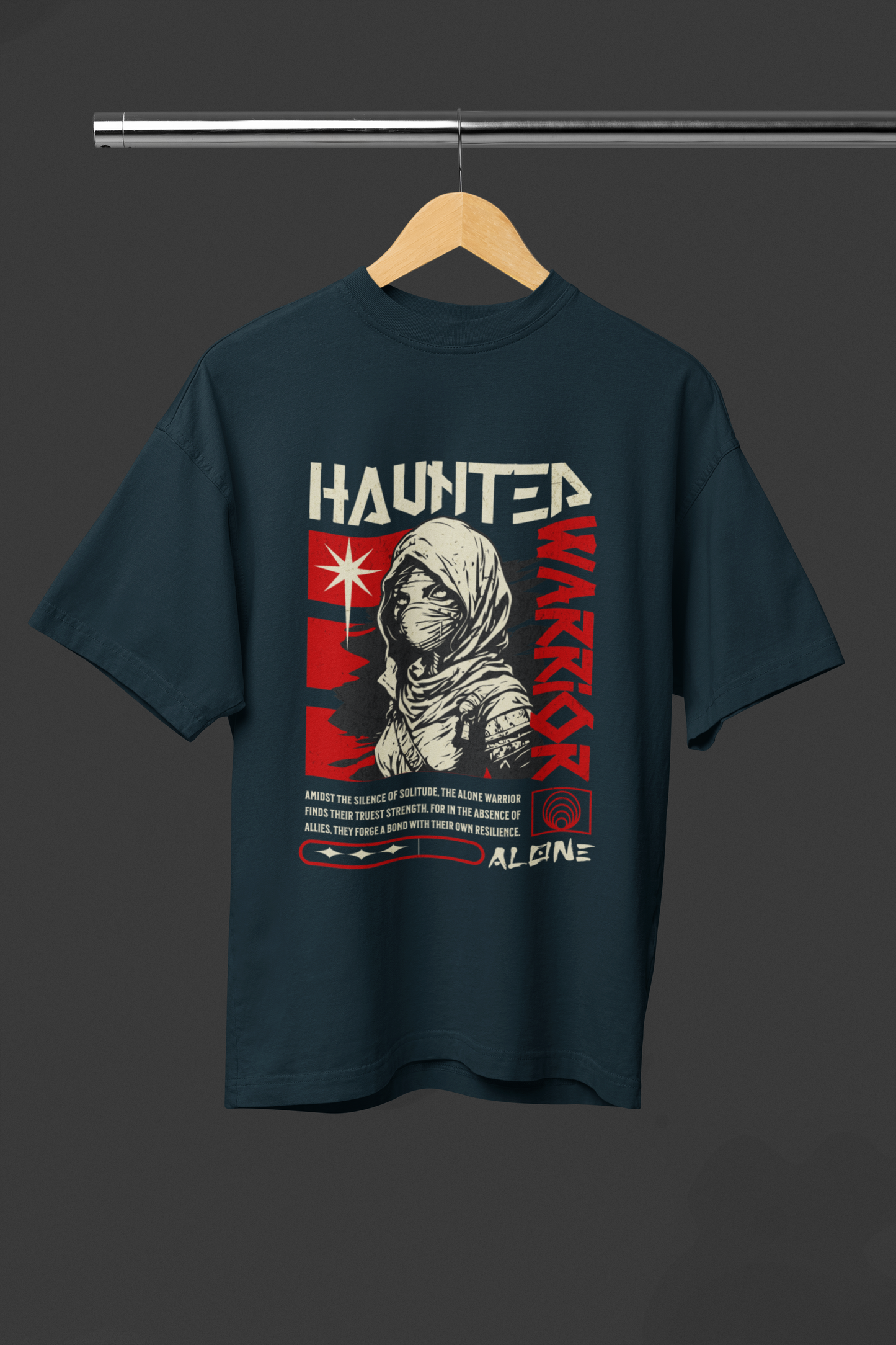 HAUNTED WARRIOR OVERSIZED UNISEX T-SHIRT