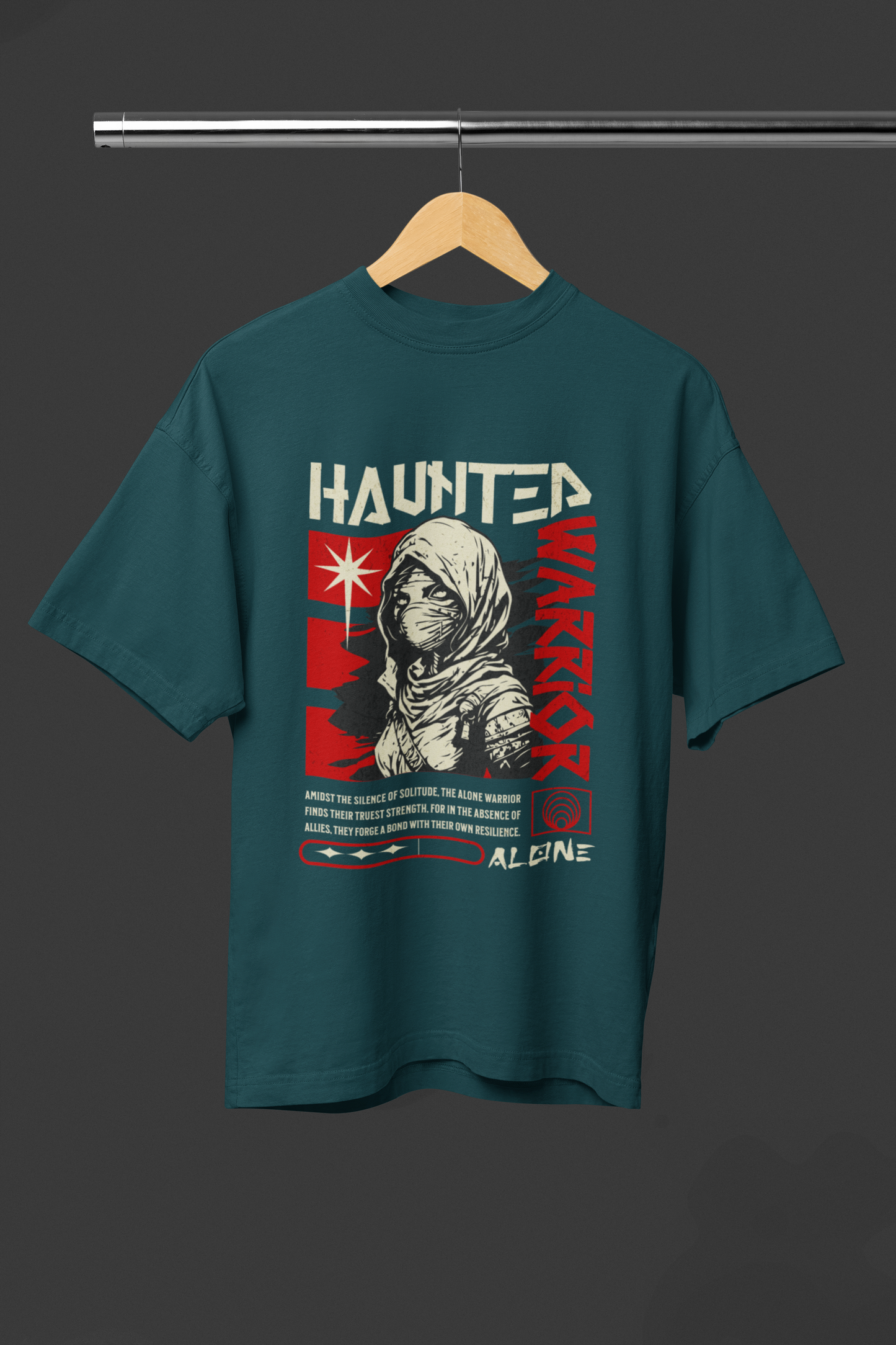 HAUNTED WARRIOR OVERSIZED UNISEX T-SHIRT