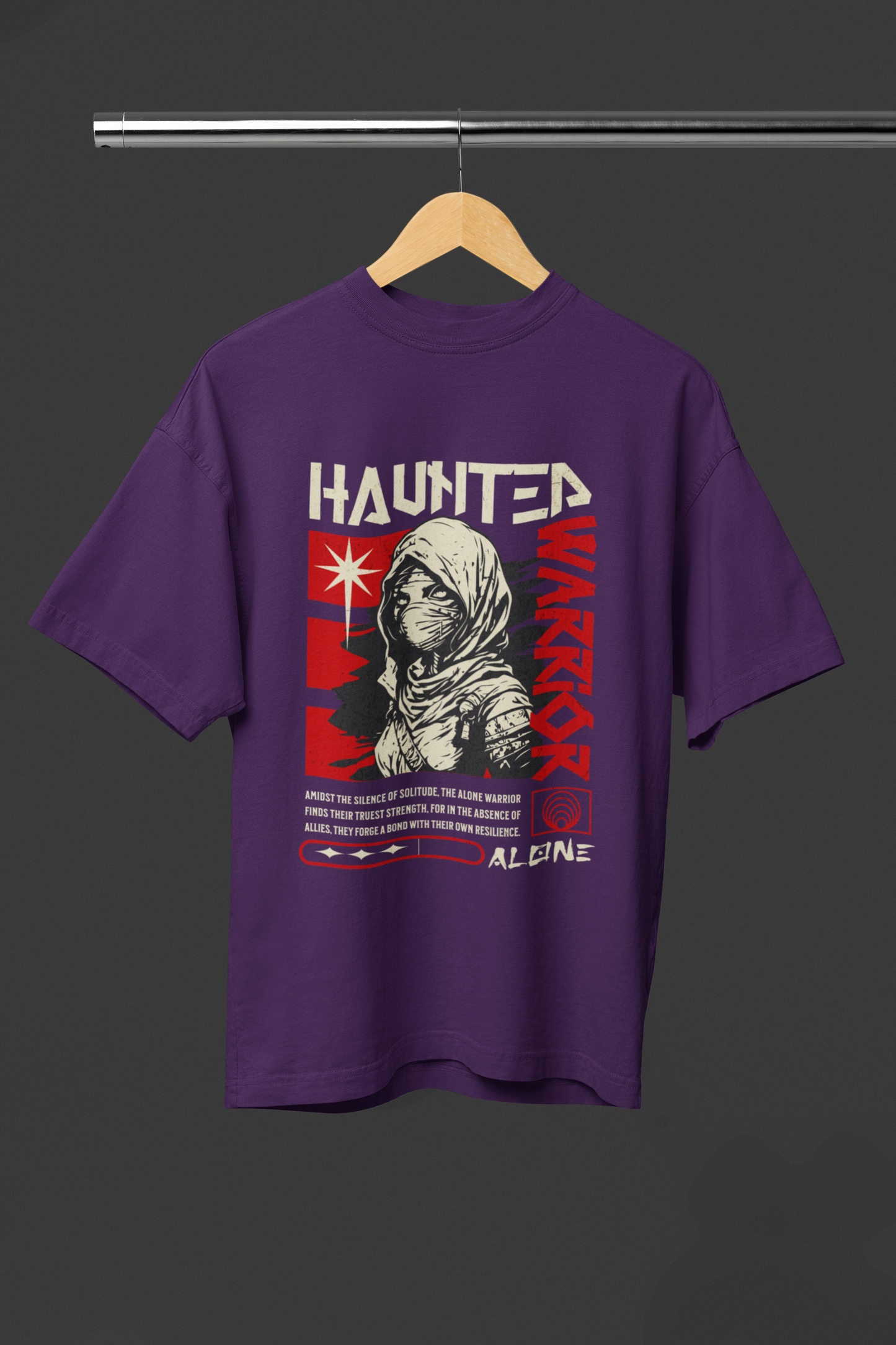 HAUNTED WARRIOR OVERSIZED UNISEX T-SHIRT