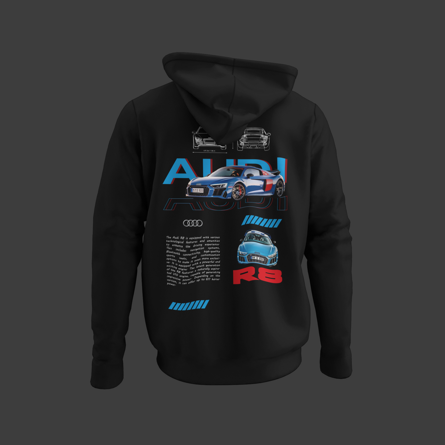 AUDI R8 - PREMIUM UNISEX HOODIE