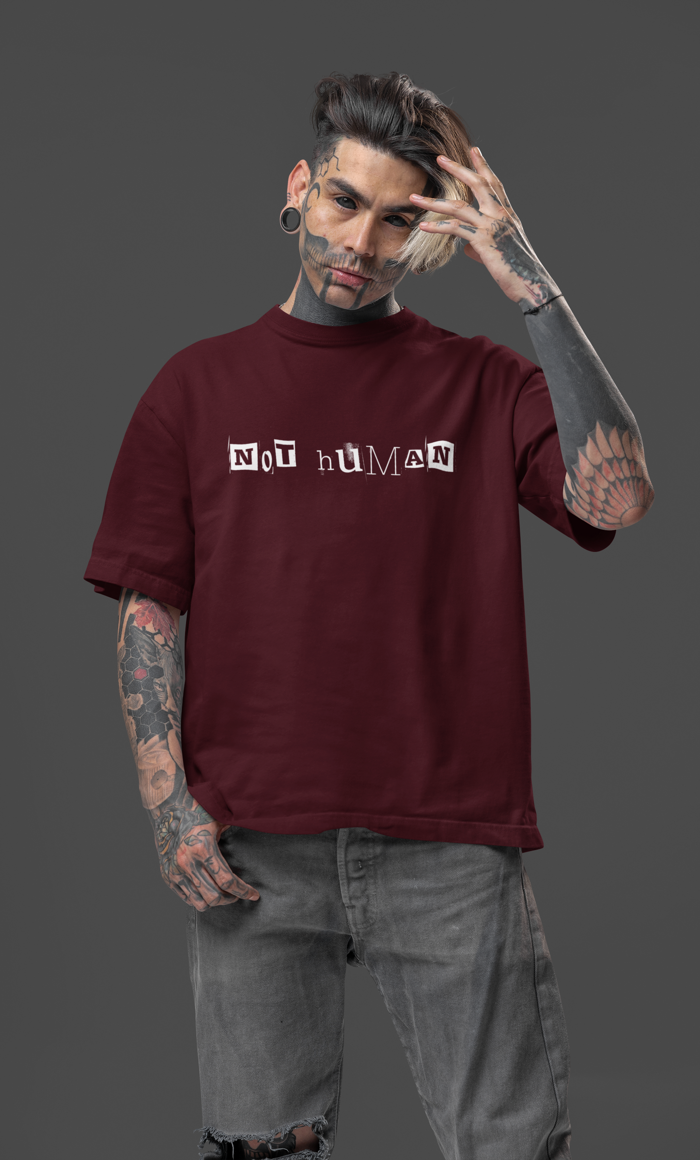 NOT HUMAN - OVERSIZED UNISEX T-SHIRT