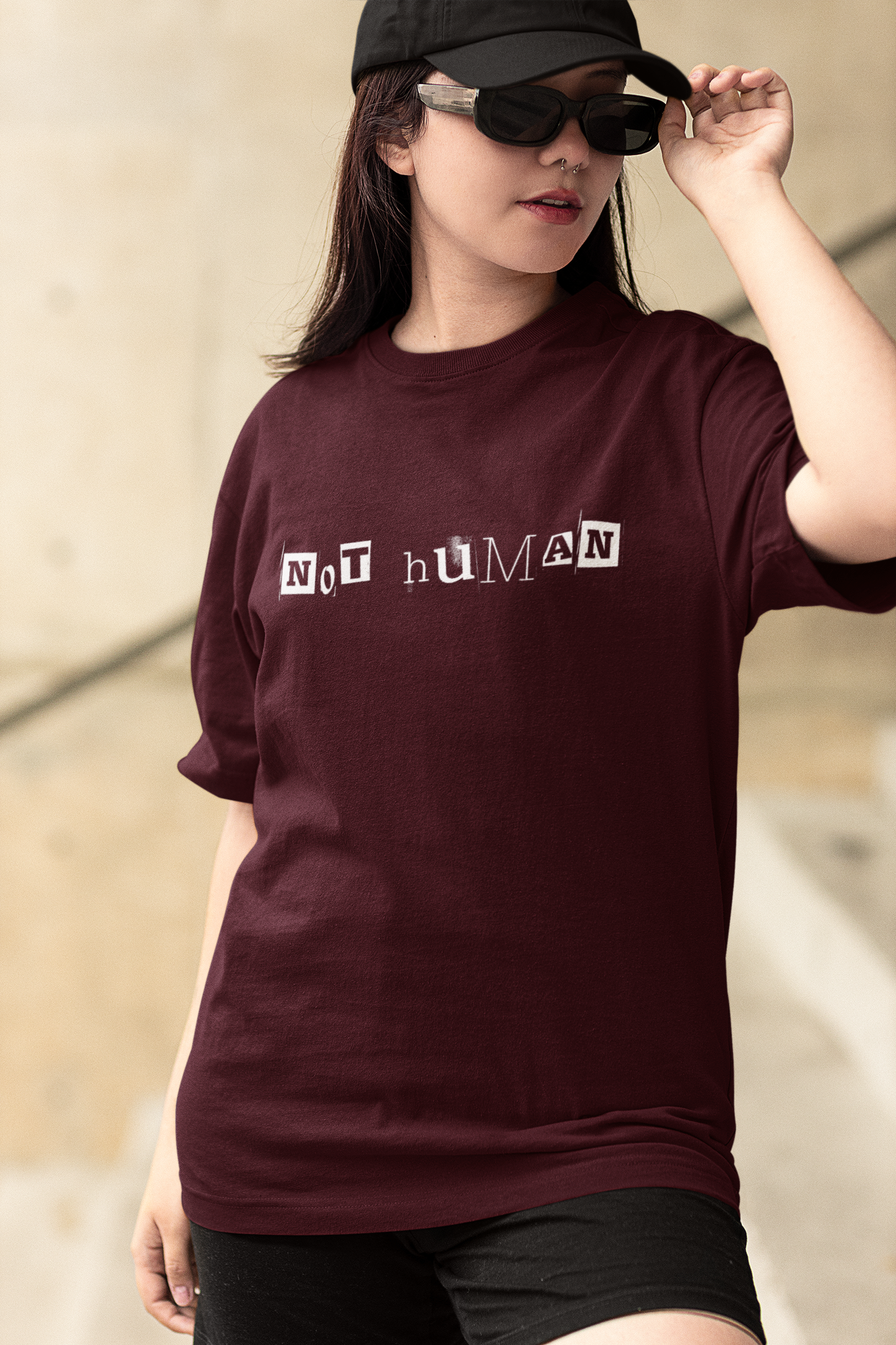 NOT HUMAN - OVERSIZED UNISEX T-SHIRT