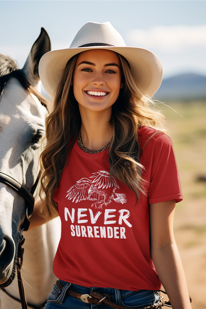 NEVER SURRENDER WOMEN CLASSIC T-SHIRT