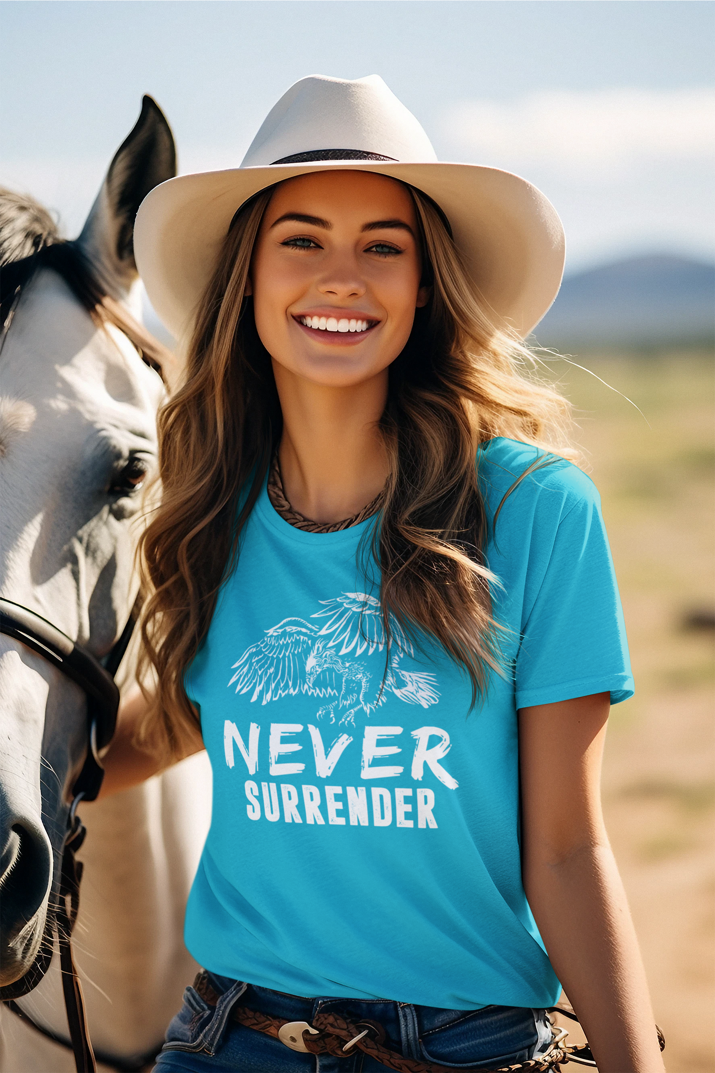 NEVER SURRENDER WOMEN CLASSIC T-SHIRT