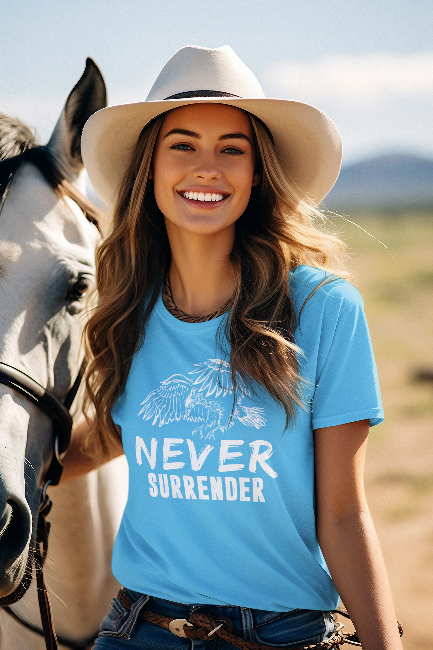 NEVER SURRENDER WOMEN CLASSIC T-SHIRT