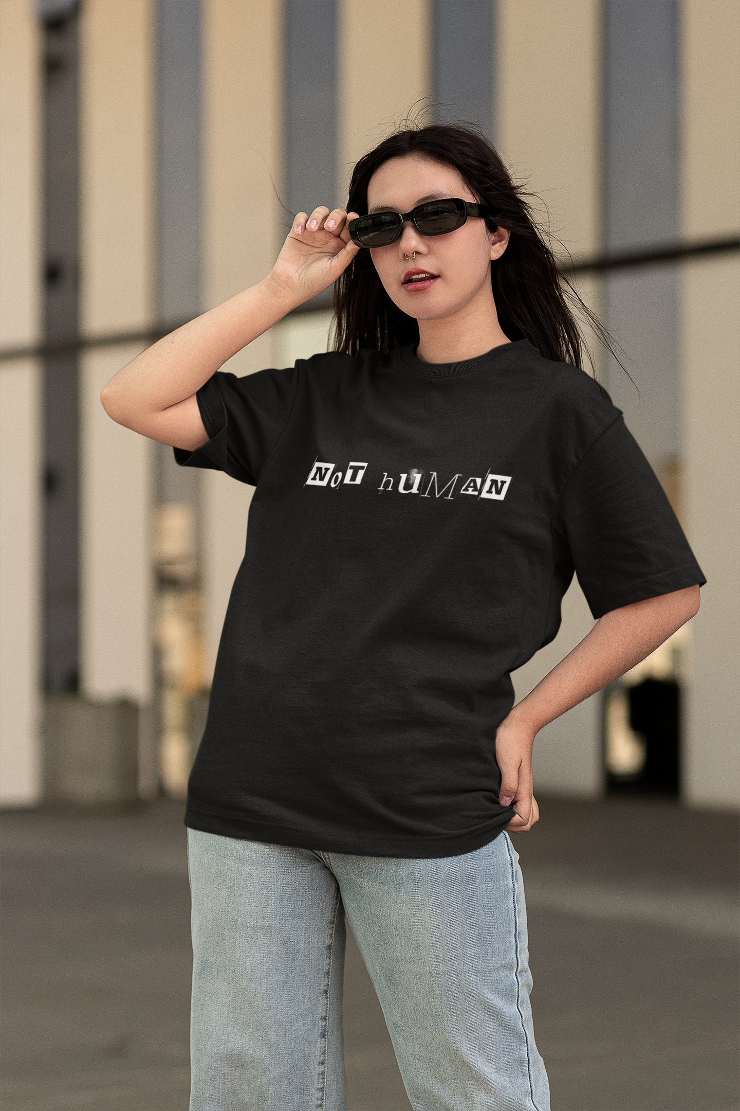 NOT HUMAN - OVERSIZED UNISEX T-SHIRT