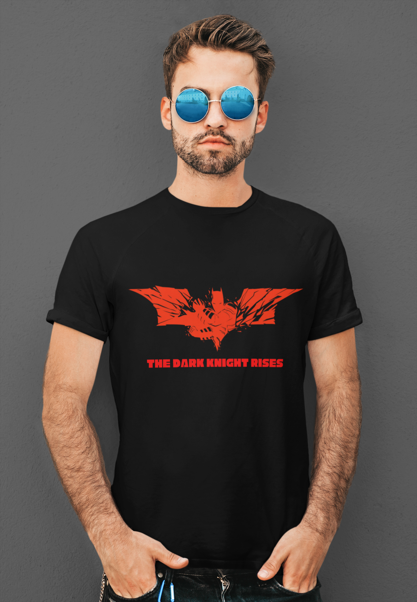 THE DARK KNIGHT RISES CLASSIC UNISEX BLACK T-SHIRT