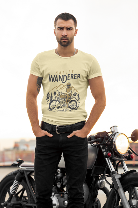 WANDERER - MEN CLASSIC BIKER T-SHIRT