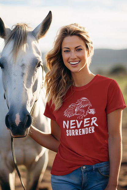 NEVER SURRENDER WOMEN CLASSIC T-SHIRT