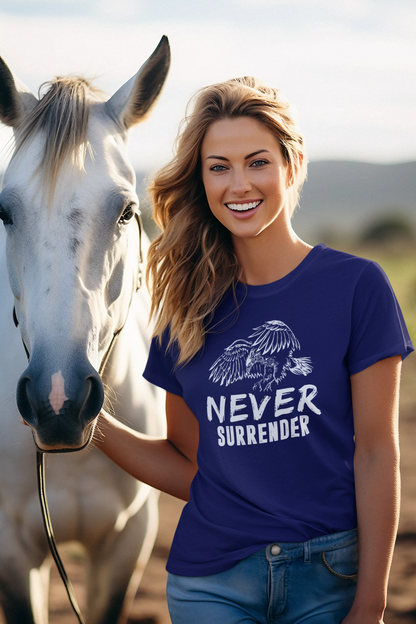 NEVER SURRENDER WOMEN CLASSIC T-SHIRT