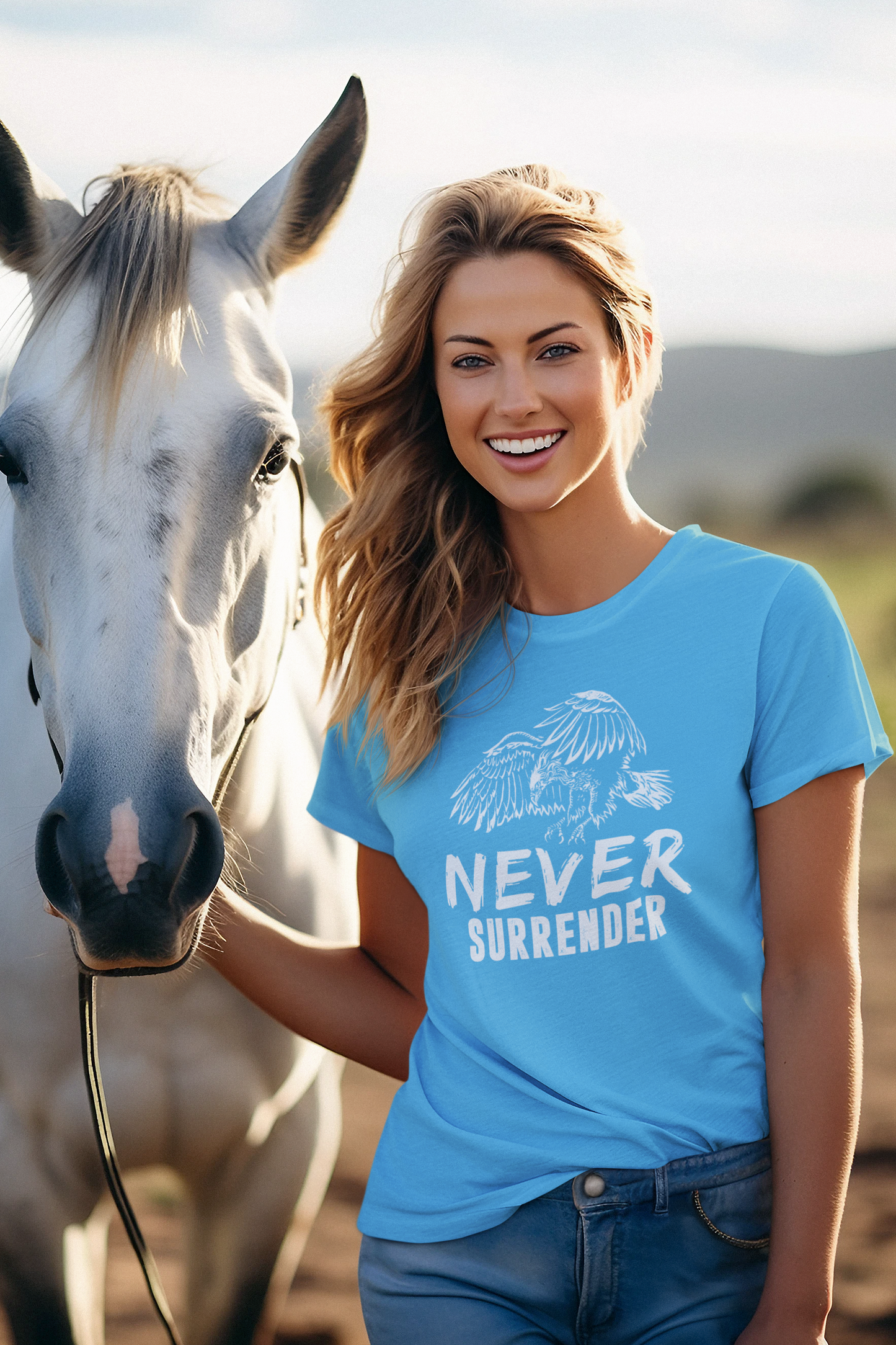 NEVER SURRENDER WOMEN CLASSIC T-SHIRT