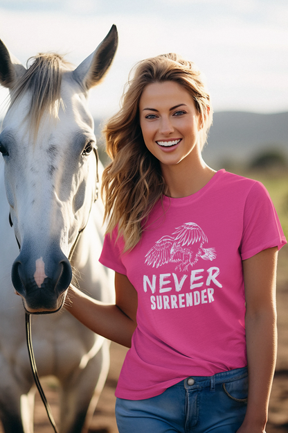 NEVER SURRENDER WOMEN CLASSIC T-SHIRT