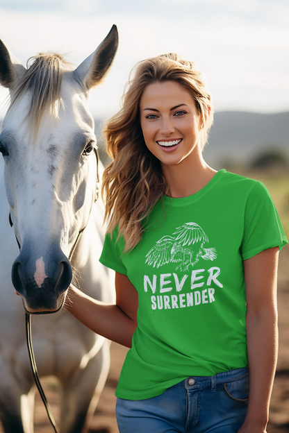 NEVER SURRENDER WOMEN CLASSIC T-SHIRT