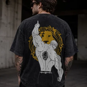 Escanor X The Seven Deadly Sins Anime Vintage  Washed Tee Unisex Mineral Anime