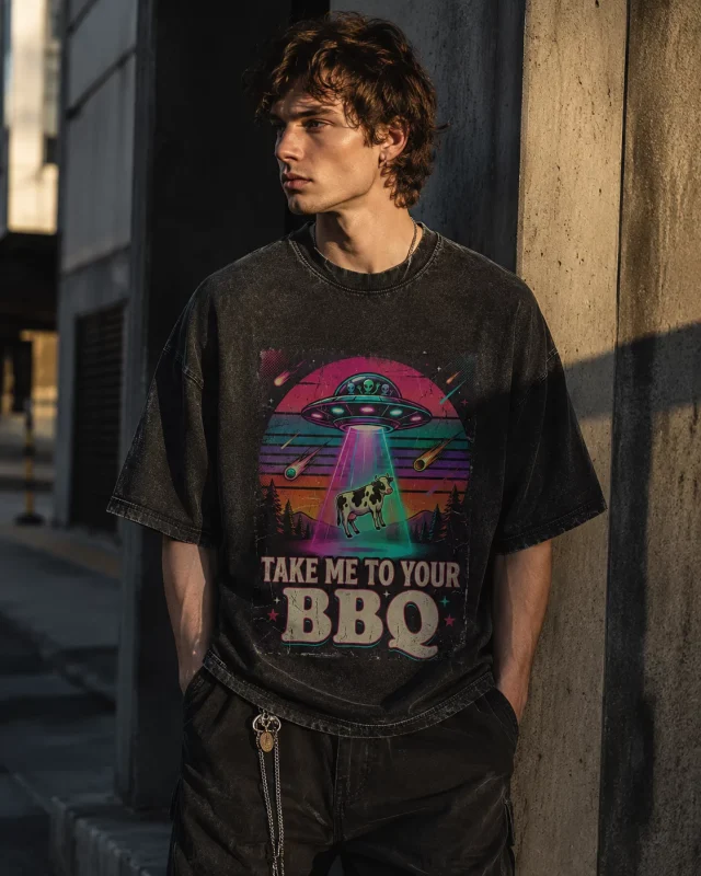Alien BBQ Funny UFO Grill Master Unisex T-Shirt