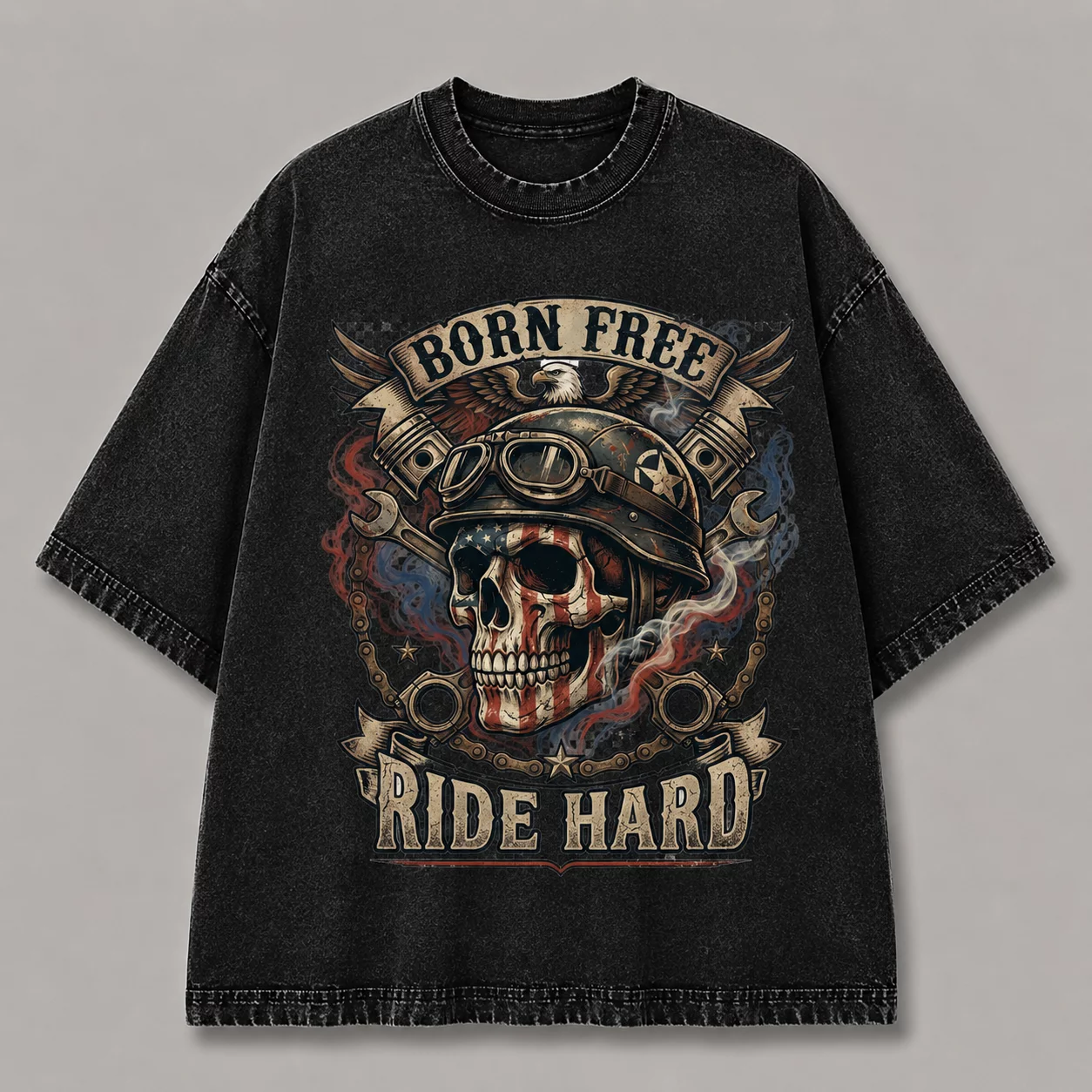 Born Free Ride Hard Patriotic (1)