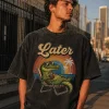 Later Alligator Retro Tropical Vintage Graphic Unisex T-Shirt