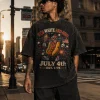 Red White and Patriotic BBQ Vintage Graphic Unisex T-Shirt